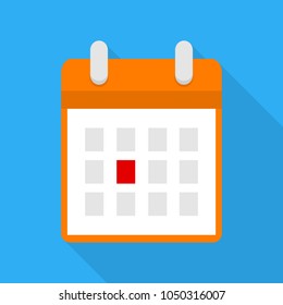 Calendar icon. Flat illustration of calendar vector icon for web