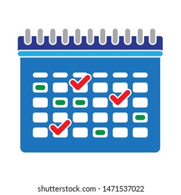 calendar icon. flat illustration of calendar - vector icon. calendar sign symbol