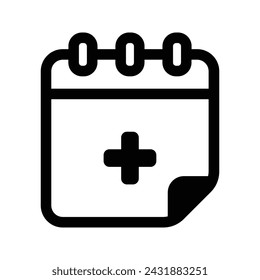 Kalendersymbol. Flache Darstellung des Vektorsymbols