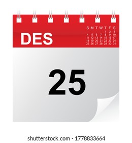 El icono del calendario está aislado en un fondo blanco. Ilustración vectorial.