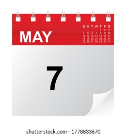 Calendar icon is flat isolated on a white background. Vector illustration.