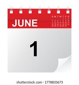 Calendar icon is flat isolated on a white background. Vector illustration.