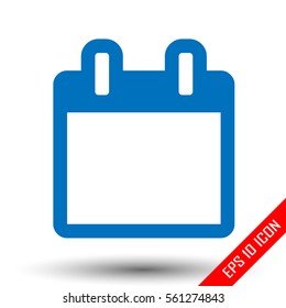 Calendar icon. Flat icon of calendar isolated on white background. Vector illustration.