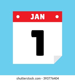 calendar icon flat January 1