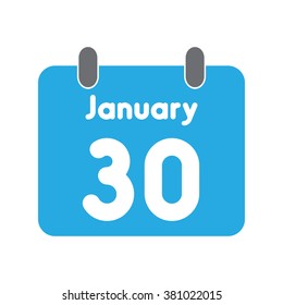 calendar icon flat January 30