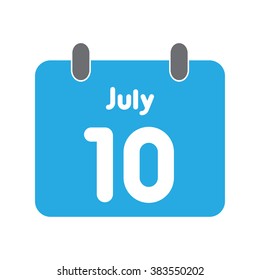 calendar icon flat July 10
