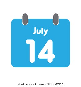 calendar icon flat July 14