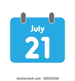 calendar icon flat July 21