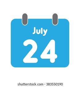 calendar icon flat July 24