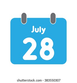 calendar icon flat July 28