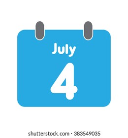 calendar icon flat July 4