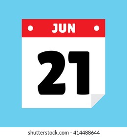 calendar icon flat Jun 21
