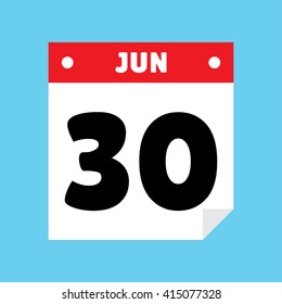 calendar icon flat Jun 30