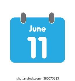 calendar icon flat June 11