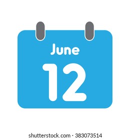calendar icon flat June 12