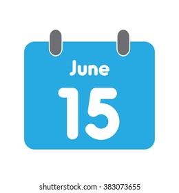calendar icon flat June 15
