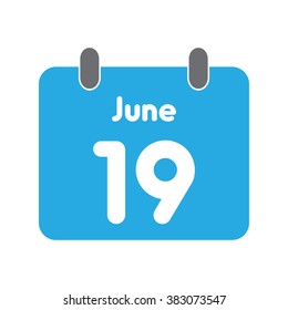 calendar icon flat June 19