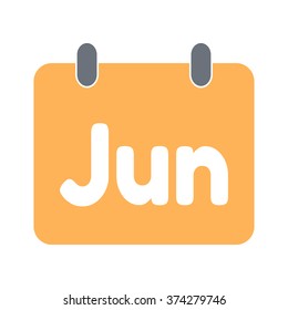 calendar icon flat June