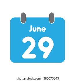 calendar icon flat June 29