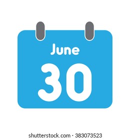 calendar icon flat June 30