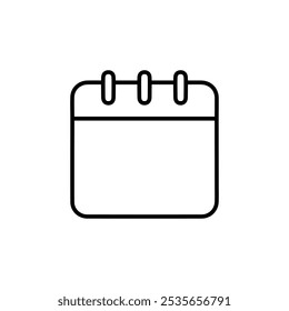 símbolo aislado del logotipo plano del icono del calendario