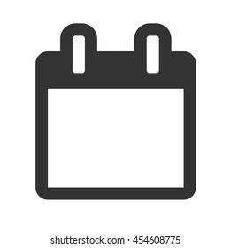 Calendar icon. Flat logo of calendar isolated on white background. Vector illustration.