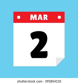 calendar icon flat March 2