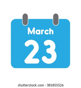 calendar icon flat March 23