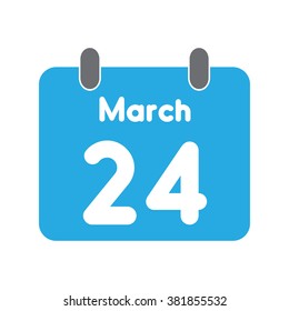 calendar icon flat March 24