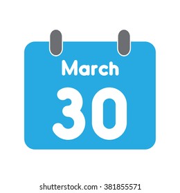 calendar icon flat March 30