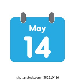 calendar icon flat May 14
