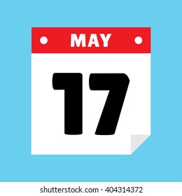 calendar icon flat May 17