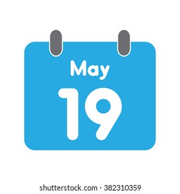 calendar icon flat May 19