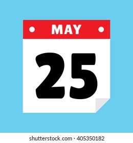 calendar icon flat May 25