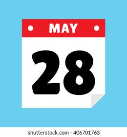 calendar icon flat May 28