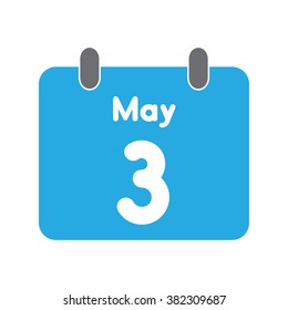 calendar icon flat May 3