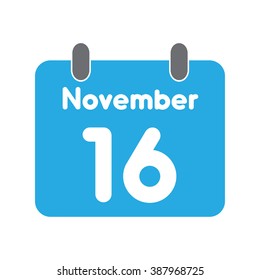 calendar icon flat November 16