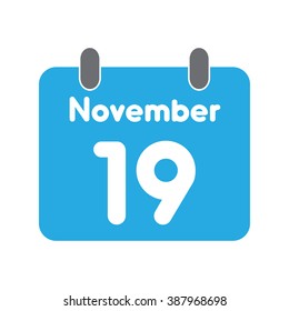 calendar icon flat November 19