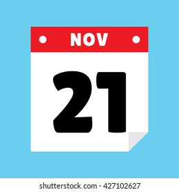 calendar icon flat November 21