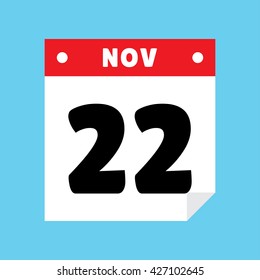 calendar icon flat November 22