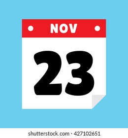 calendar icon flat November 23