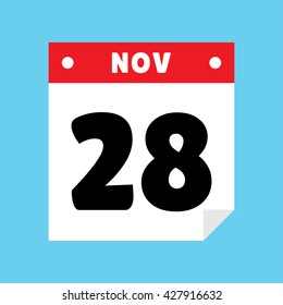 calendar icon flat November 28