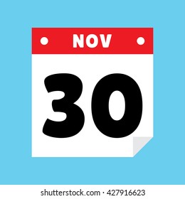 calendar icon flat November 30