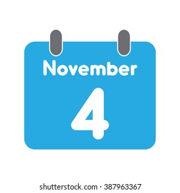 calendar icon flat November 4