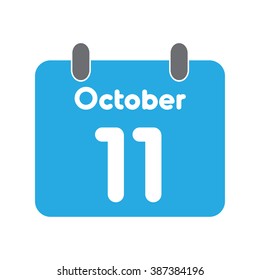 calendar icon flat October 11