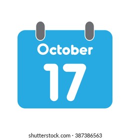 calendar icon flat October 17