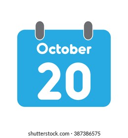 calendar icon flat October 20