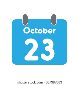 calendar icon flat October 23