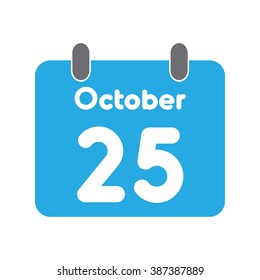 calendar icon flat October 25