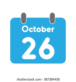 calendar icon flat October 26
